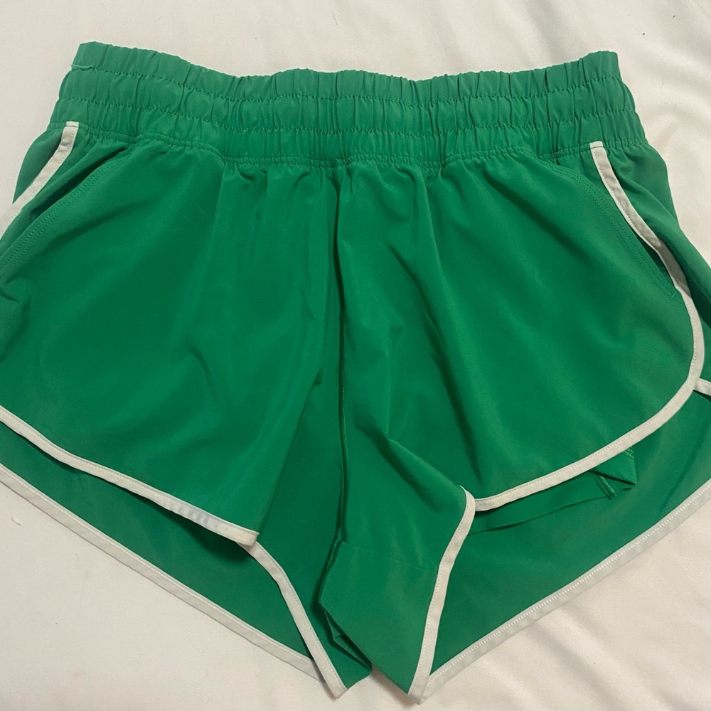American Eagle Aerie Offline Women's Green Athletic Low Rise Shorts